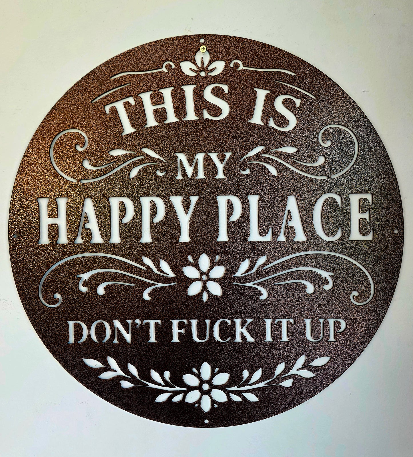 Happy Place Sign/Metal Wall Decor