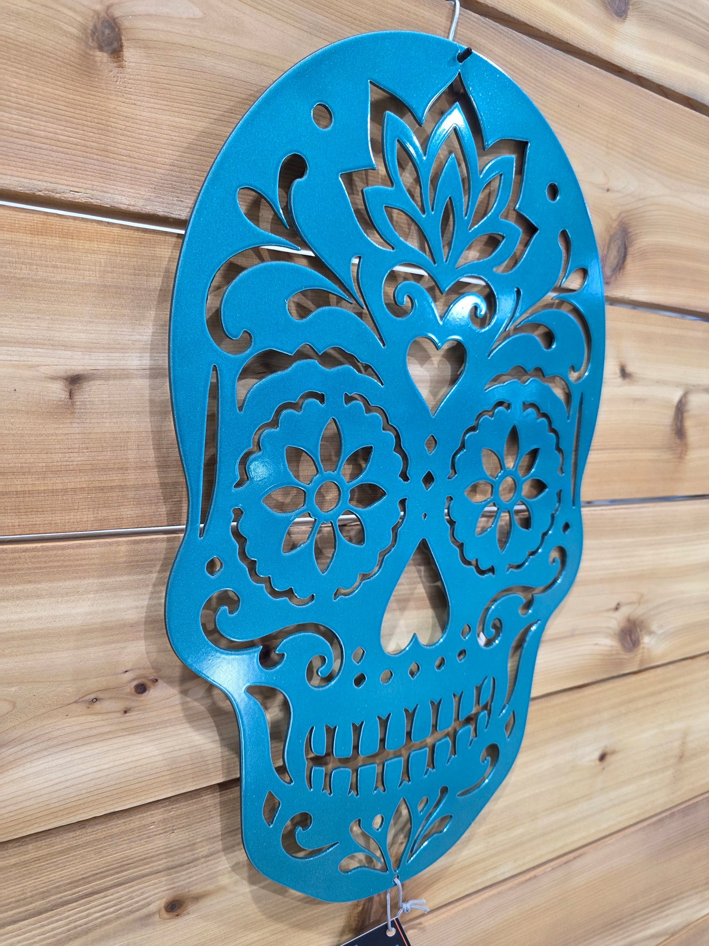 Metal Sugar Skull Wall Art - Powder Coated Steel