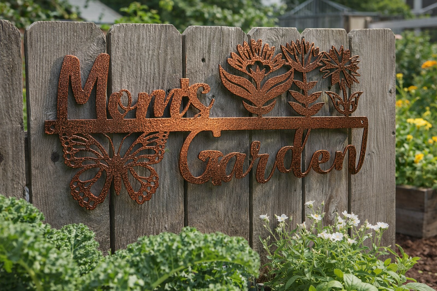 Mom's Garden Metal Sign