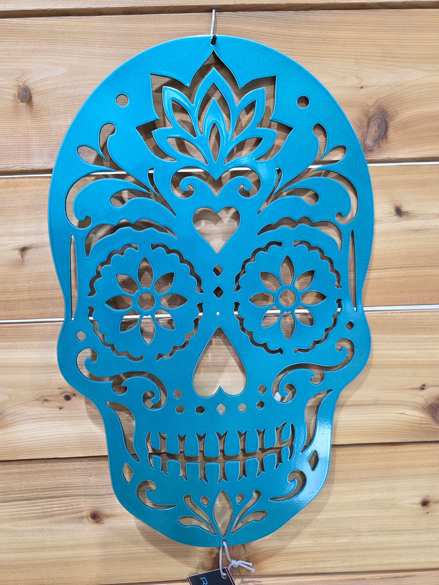 Metal Sugar Skull Wall Art - Powder Coated Steel